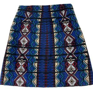 J CREW Zipper in front / jewel tones skirt  SZ 00